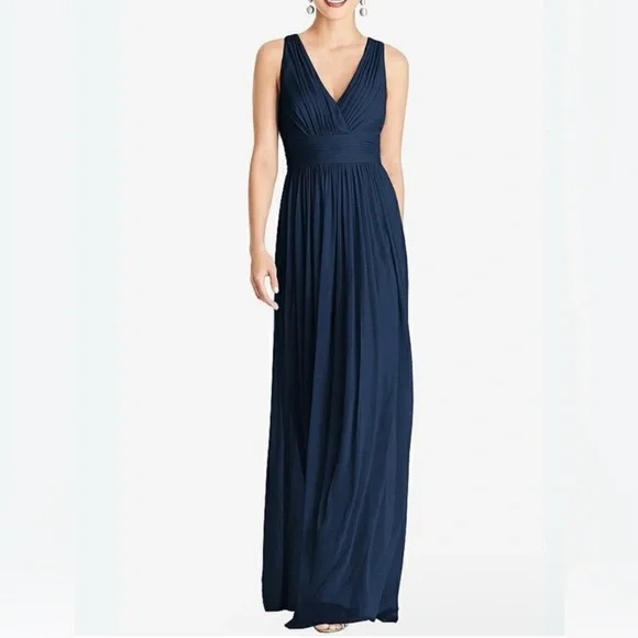 Alfred Sung | Wrap Twist Maxi Dress. Bridal. Formal. Ruched waist. Size 18L. NWT - Picture 9 of 9